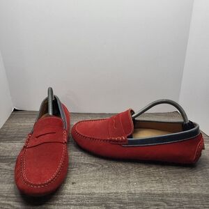 Bexley Fergusin Moccasins Driving Loafers Shoes Red Sz 43EU 10 US
